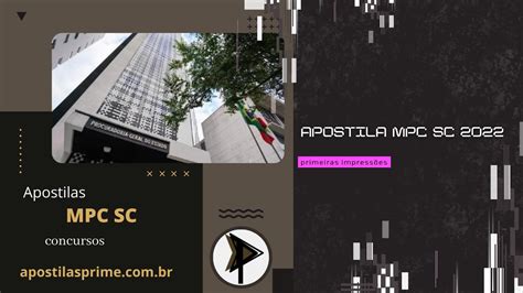 Apostila Mpc Sc Procurador De Contas Youtube