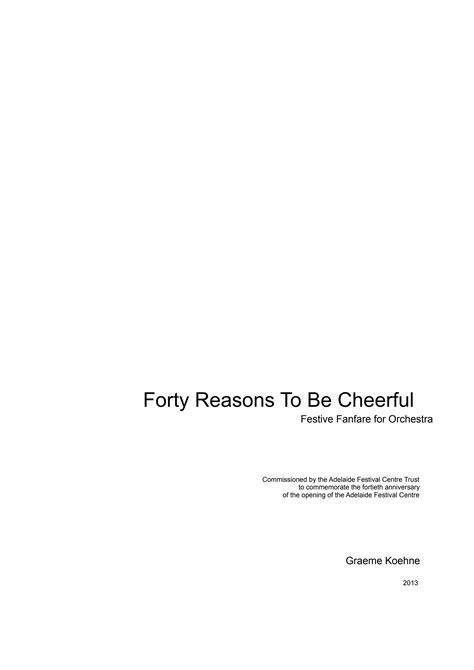 Koehne Forty Reasons To Be Cheerful By Scoresondemand Issuu