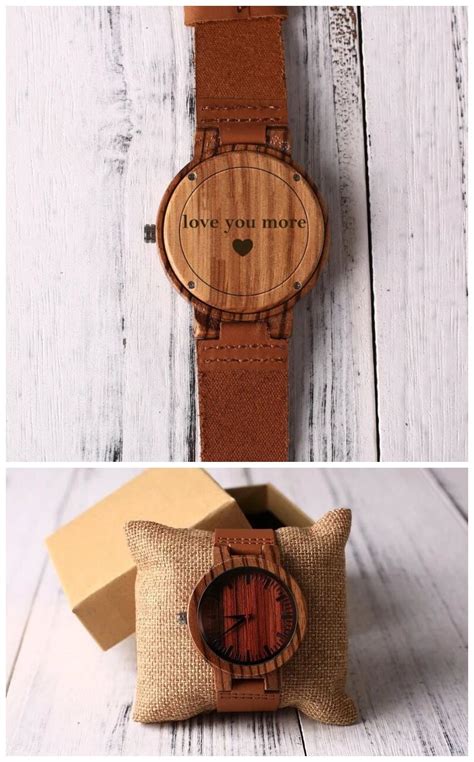 Groomsmen Gifts Mens Engraved Wooden Watch Personalized Watch For Men