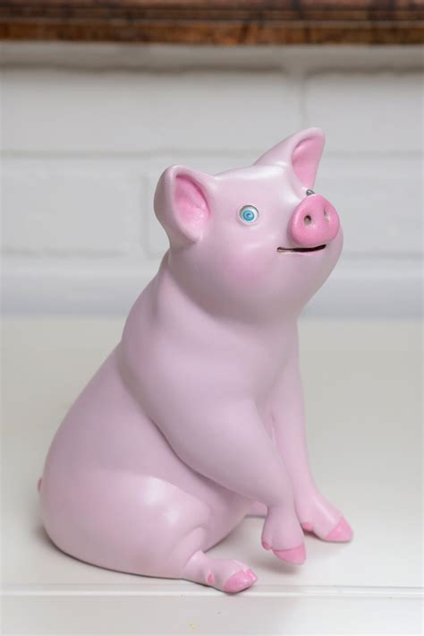 Pink Pigletpig Figurine Statue Statuette Collectable Cute Etsy