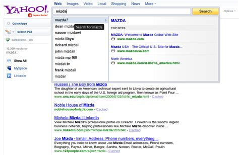 Yahoo Introduces Instant Like Search Direct Box