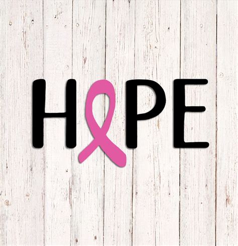 Breast Cancer Decal Pink Ribbon Breast Cancer Hope Stickers Etsy