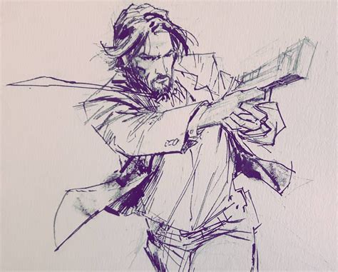 John Wick Ink And Pencils By Todor Hristov Artist Character Art