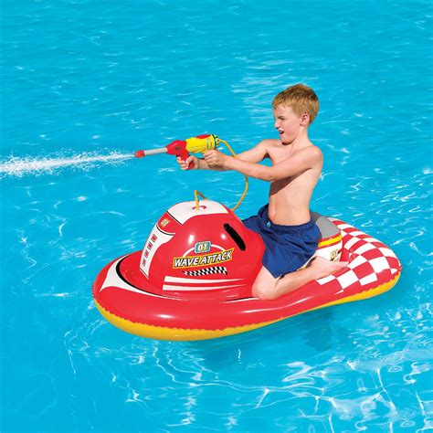 Splash And Play Wave Attack 55 In Inflatable Ride On Pool Toy Toys