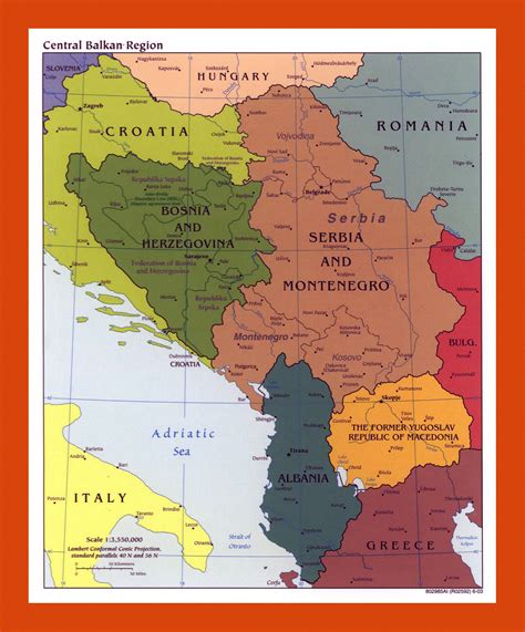Political Map Of Central Balkan Region Maps Of Balkans Maps Of Europe GIF Map