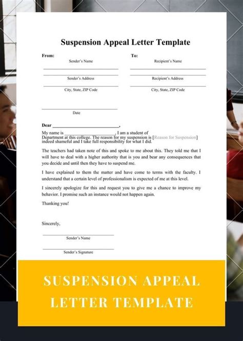 Sample Academic Suspension Appeal Letter Template Letter Templates