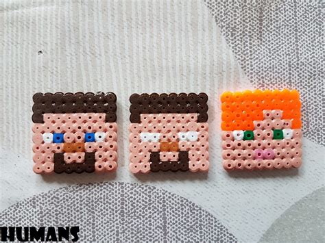 Minecraft Mob Faces Perler Beads Etsy