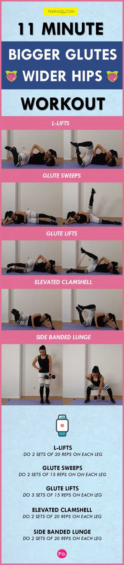 resistance band workout for glutes 10 minute bigger butt and hips workout femniqe