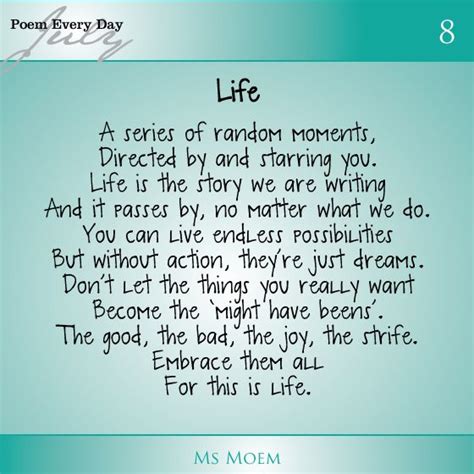 Life Poem Dailypoemproject Ms Moem Poems Life Etc Poems