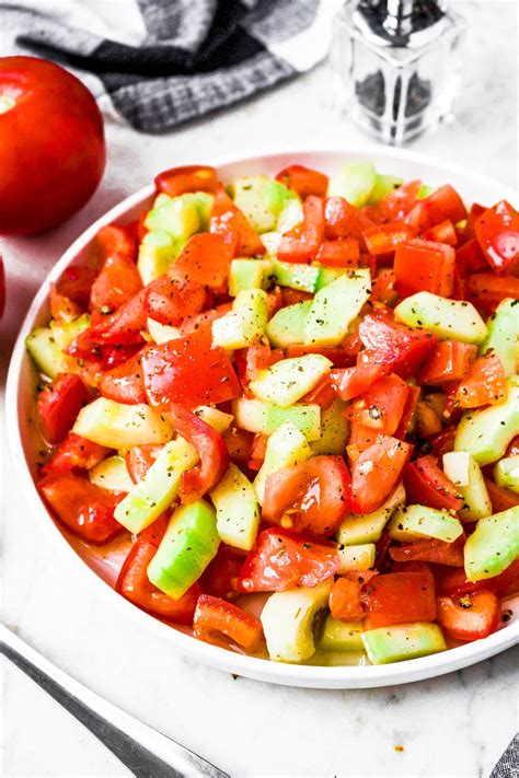 Easy Vegan Cucumber Tomato Salad Recipe Gluten Free