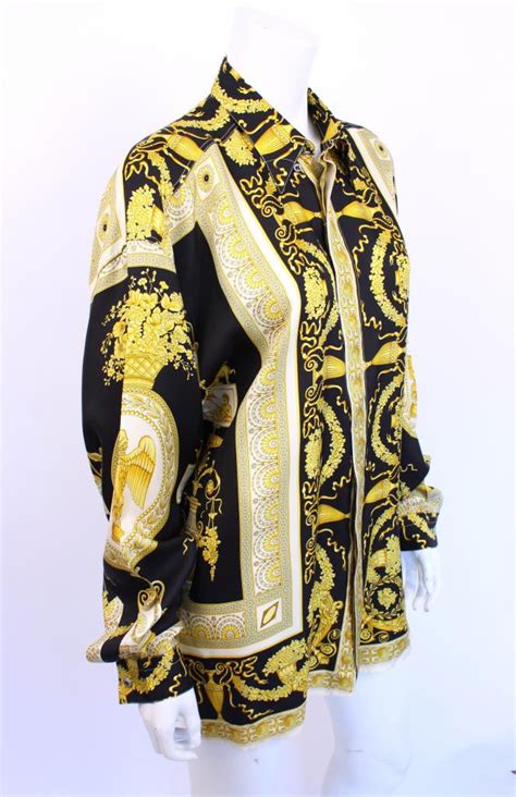 Vintage Versace Baroque Silk Blouse At Rice And Beans Vintage