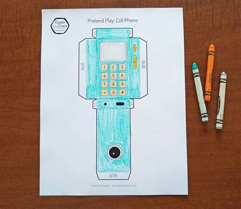 Pretend Play Printable Cell Phone Create In The Chaos