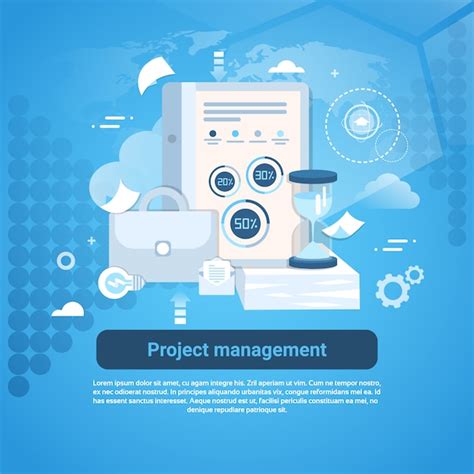 Premium Vector Project Management Business Template Web Banner