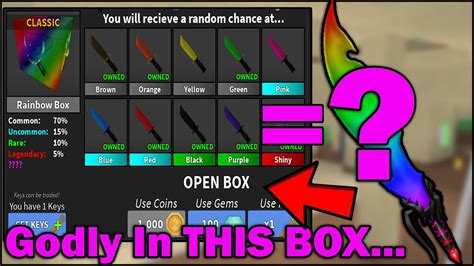 Which Boxes Have Which Godly Mm2 Youtube