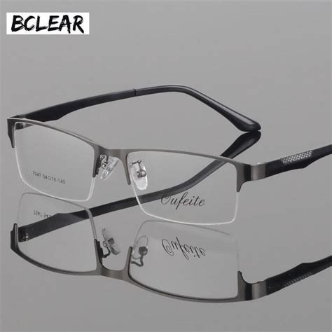 Bclear Mens Eyeglasses Semi Rim Alloy Tr 90 S7047