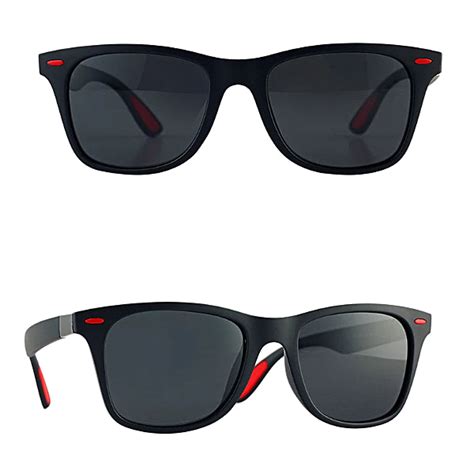 black and red polarized beach sunglasses for men classy men collection