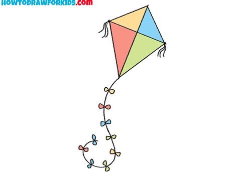 How To Draw A Kite Easy Drawing Tutorial For Kids