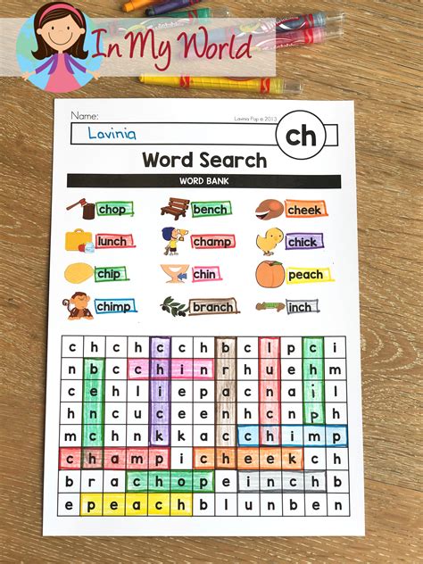 Word Search Worksheet In My World