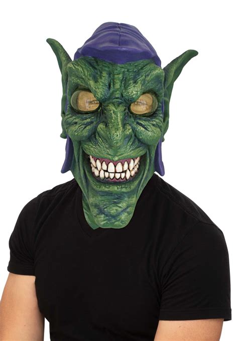Accompanied by images of other spider themed heroes. Green Goblin Deluxe Spider-Man Mask