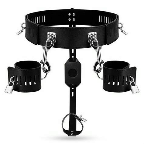 BDSM Handcuffs Wrist Cuffs Bondage Harness Lockable Fetish Male