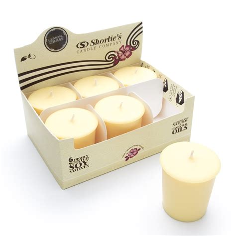 lemongrass soy votive candles scented with natural fragrance oils 6 yellow natural votive