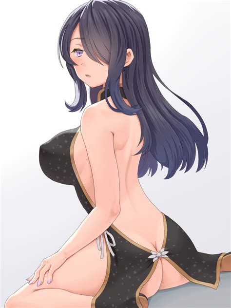 meow nekodenki original commentary request highres 1girl ass backless outfit bare back