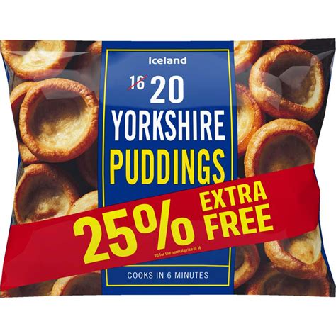 Iceland 20 Yorkshire Puddings 362g Yorkshire Puddings And Stuffing