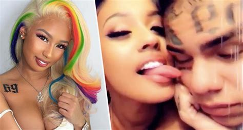 Tekashi69s Girlfriend Gets Rainbow Hair And 69 Tattoo