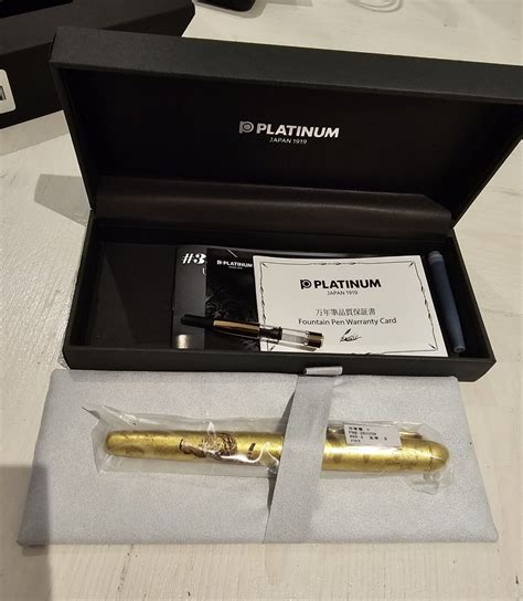 Platinum Matsu Tora Kanazawa Haku Fountain Pen With Broad Nib Ebay