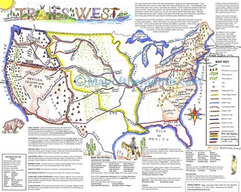 Trails Of American West Map Maps For The Classroom Lewis And Clark