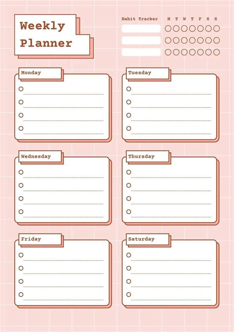 Templates Daily Planner Template Study Planner Study Planner Printable