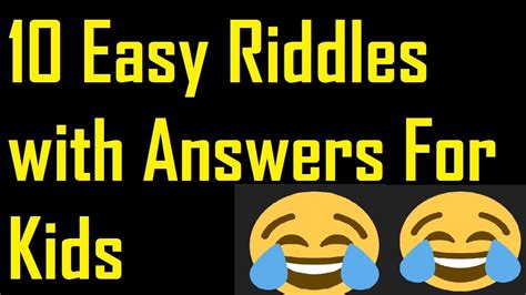 Ten Easy Riddles With Answers For Kids Riset