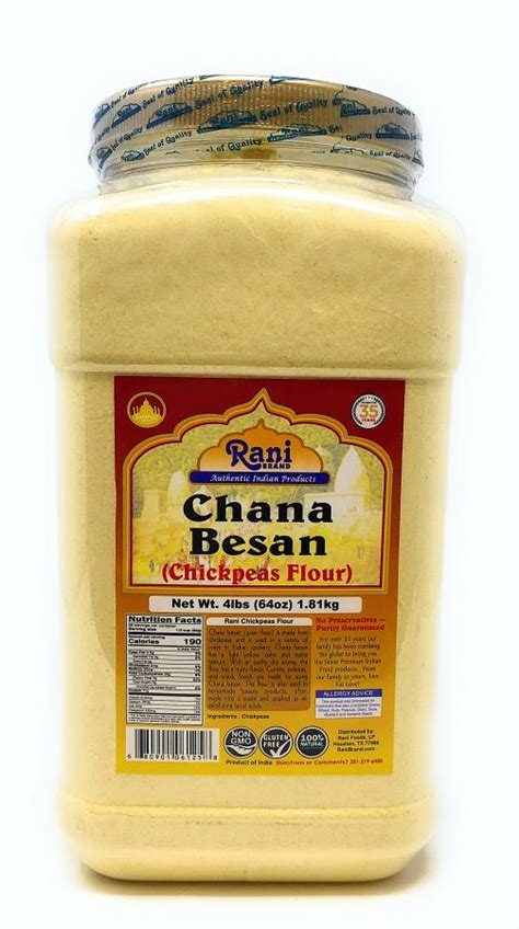 Rani Chana Besan Chickpeas Flour Gram Pet Jar 4lb 64oz ~ All