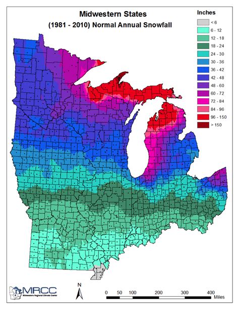 Average Annual Snowfall For The Midwest Region Scenarios For Climate