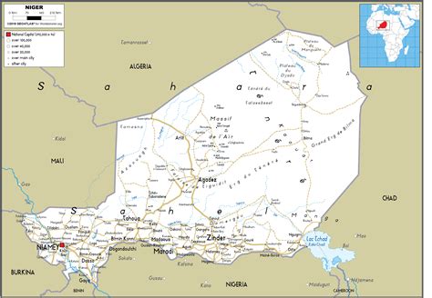 Niger Map Road Worldometer