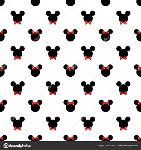 Seamless Pattern Symbol Mickey Mouse ⬇ Vector Image By © Elentina