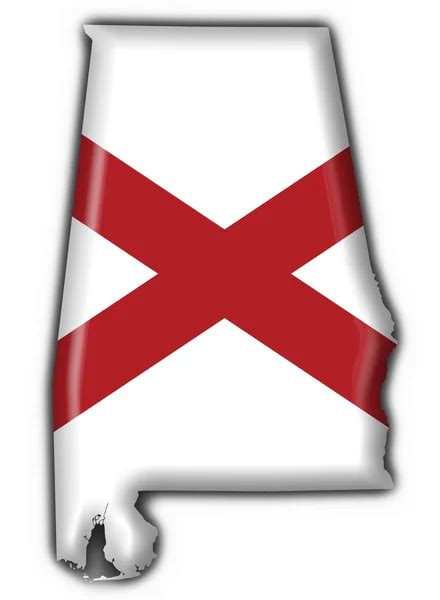 Alabama Usa State Button Flag Map Shape — Stock Photo © Fambros 3380346