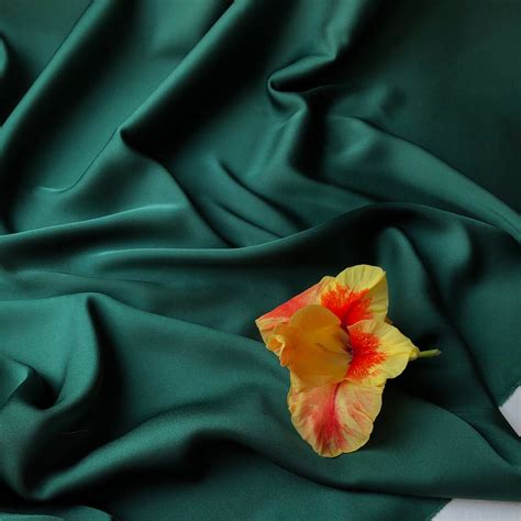 Emerald Green Silk Satin Fabric By The Meter Lingerie And Etsy