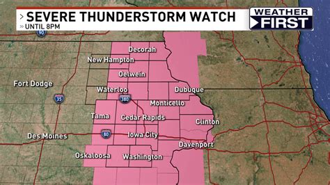 Severe Thunderstorm Watch Issued For Most Of Eastern Iowa Kgan