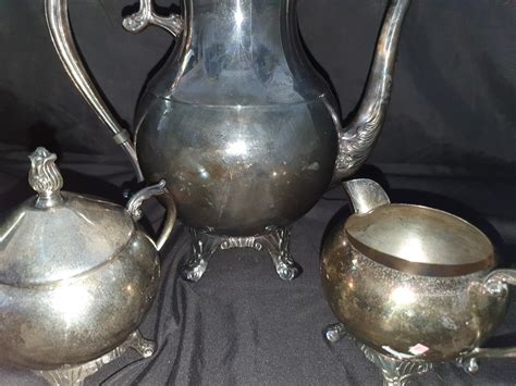 Vintage F.B. Rogers Silver Co. 1883 Silverplate Tea/coffee Pot, Creamer