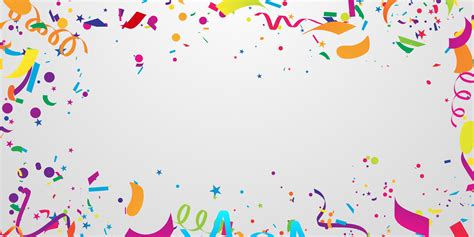 Confetti And Colorful Ribbons Celebration Background Template 1929447