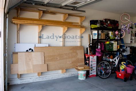 The garage, although small, is almost always treated as a storage area for basically everything that we don't want to keep in the house. Wooden Diy Garage Lumber Rack PDF Plans
