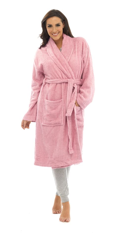 womens pure 100 cotton luxury towelling bath robes dressing gowns size uk 6 16 ebay