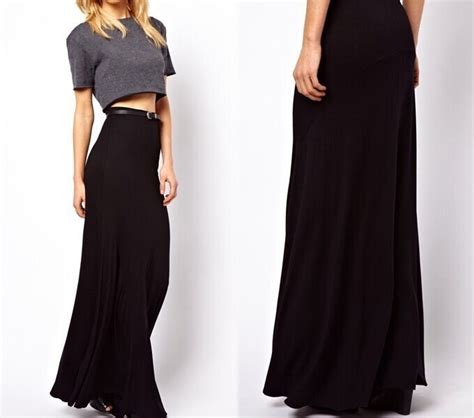 2017 New Style Long Black Skirt Sexy Summer Women Casual Maxi Skirt