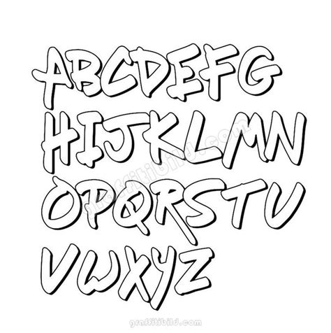 Graffiti Alphabet Letters A-Z Easy | Lettering alphabet, Graffiti alphabet, Lettering alphabet fonts