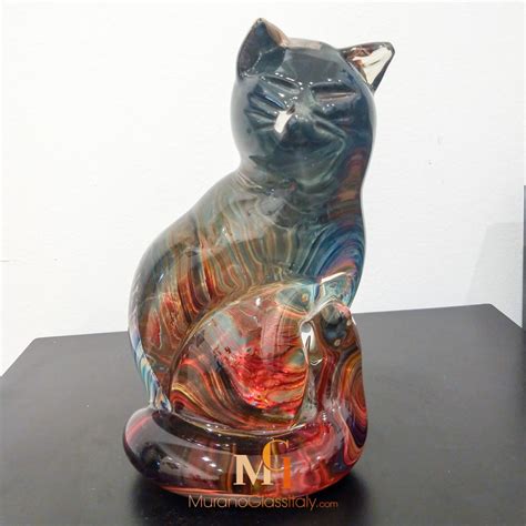 Murano Glass Cat Official Made In Murano Store