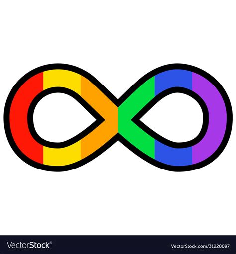 Infinity Sign With Rainbow Colors Royalty Free Vector Image