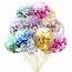 Big Latex Clear Balloon With Confetti Is For Decoration36 18 12 