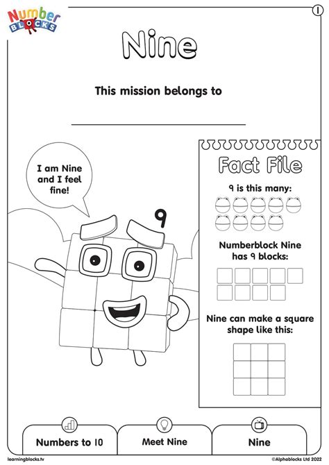 Numberblocks Printable Coloring Page Fun Printables For Kids Coloring