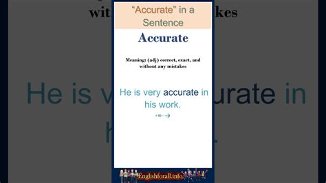 Accurate Meaning Accurate In A Sentence Most Common Words In